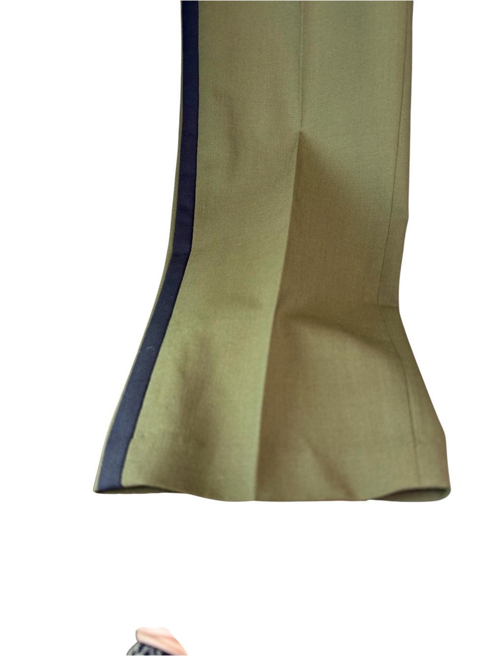 Vince Olive Green Ankle Pants with Black Side Stripe - Picture 7 of 15